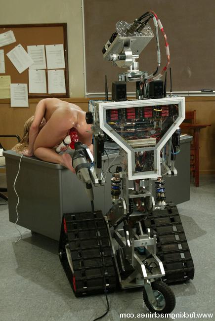 15P Blonde slut getting banged by robofucker