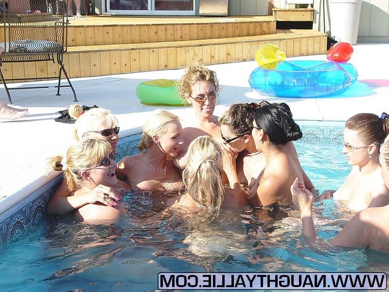 14P Amateur babes having fun at the pool