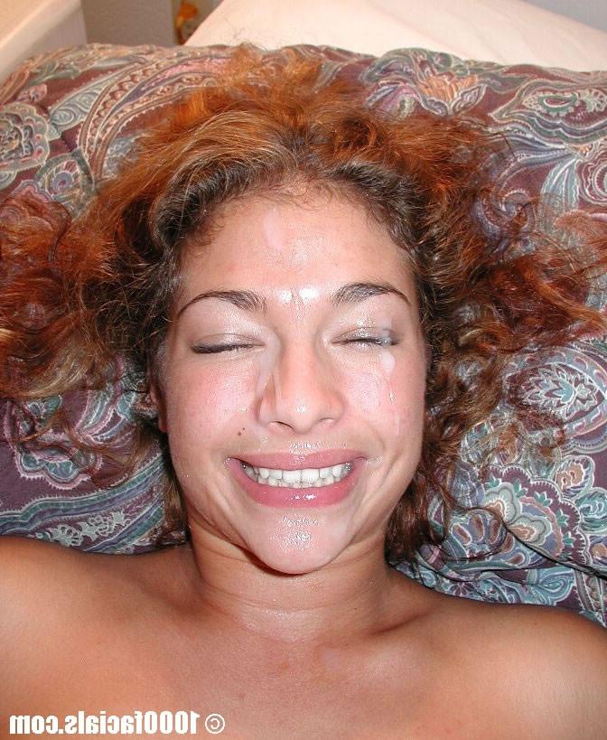18P Latina babe sucks cock and gets massive cum facial