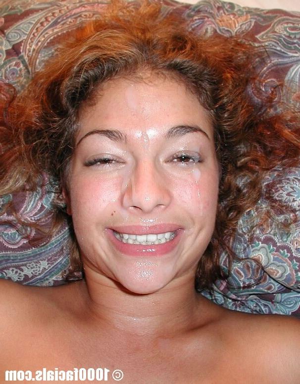 18P Latina babe sucks cock and gets massive cum facial