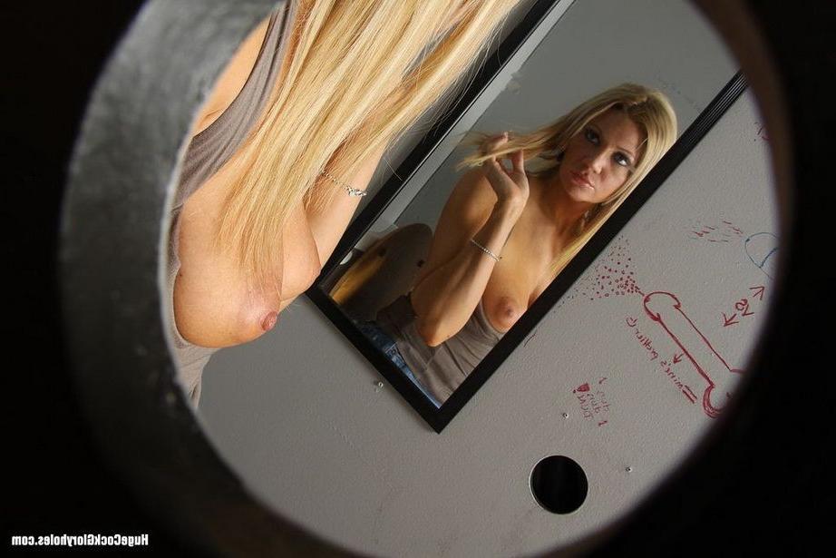 16P Blonde Christina Skye sucks huge cock at gloryhole