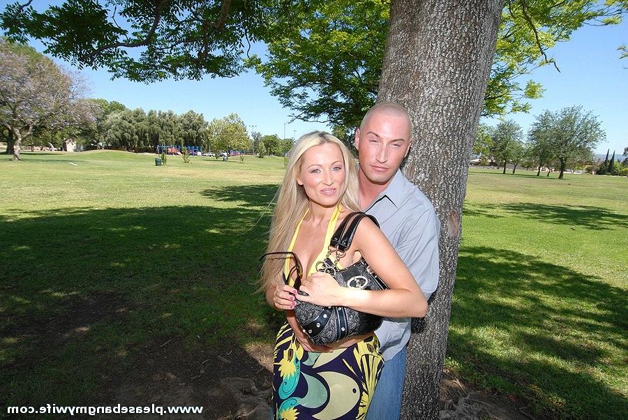 20P Hubby watches hot blonde wife get totally pussy stretched