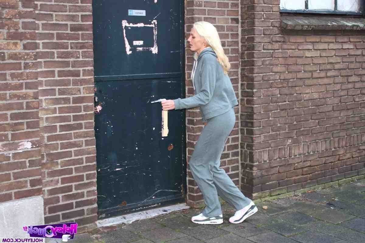14P Slut sucking and fucking a cock through a glory hole