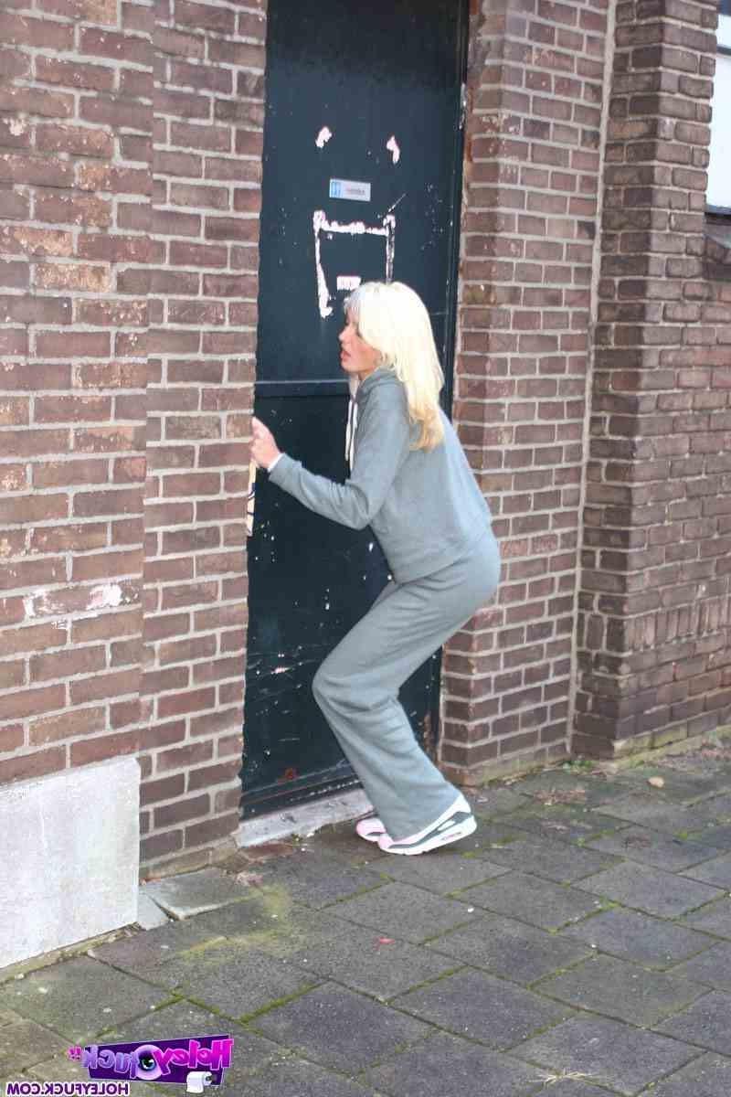 14P Slut sucking and fucking a cock through a glory hole
