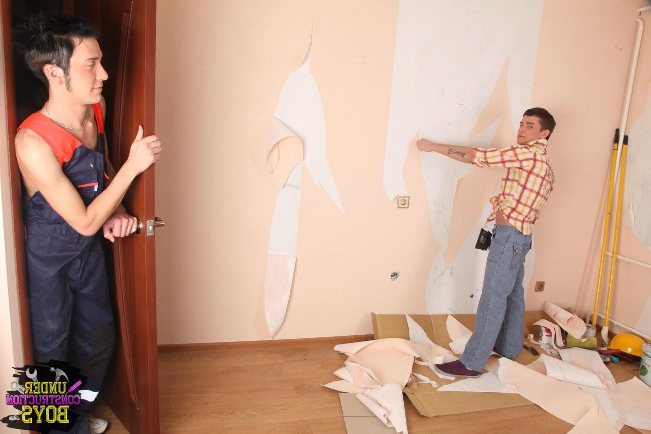 12P Painting is a boring and tedious job, but twinks found way to make it fun