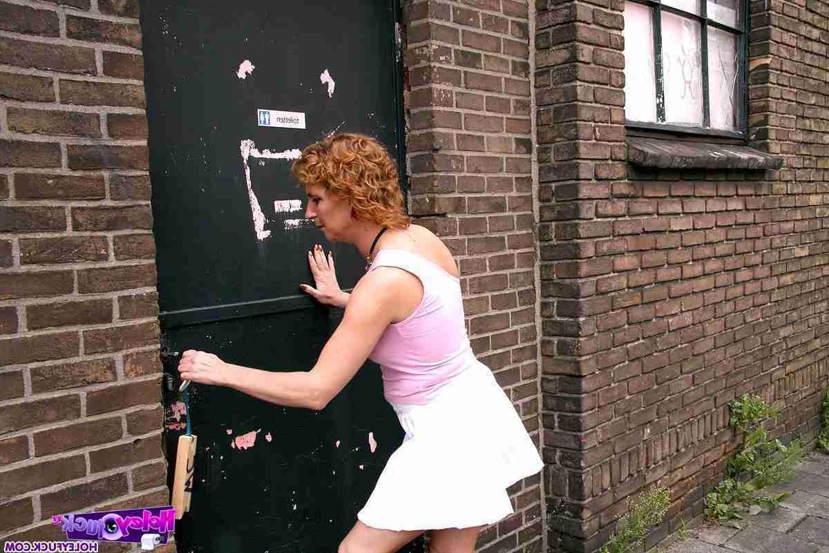 14P Slut sucking and fucking a cock through a glory hole