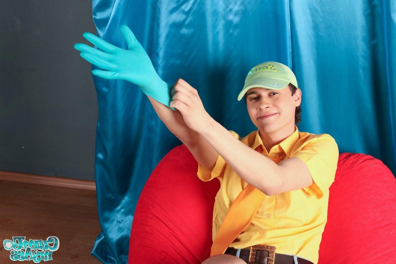 12P Teen twink becomes an expert in masturbating and cock sucking