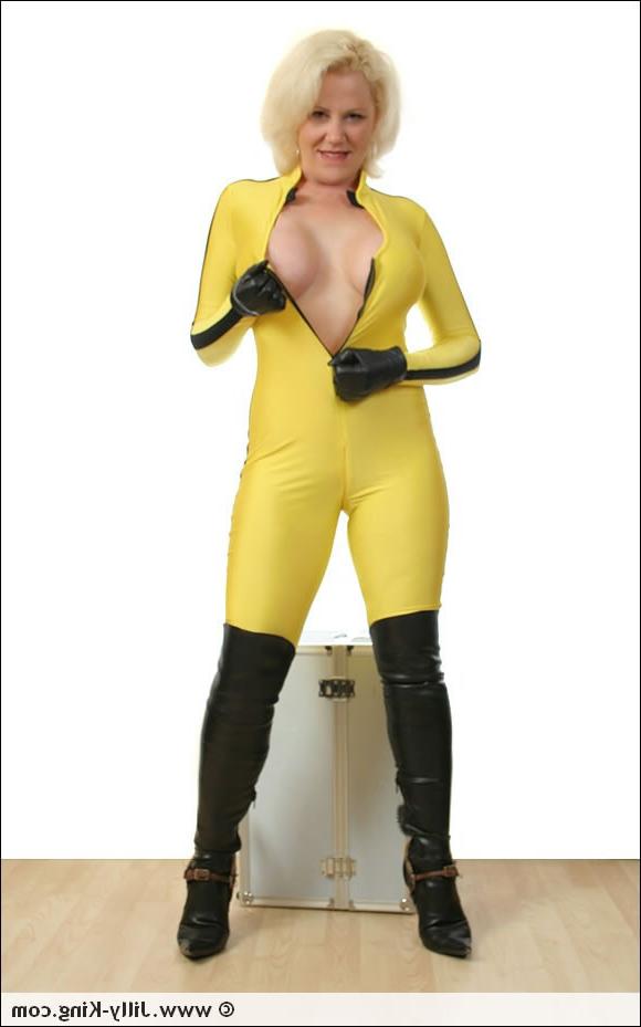 15P Spandex catsuit and thigh boots fetish milf jilly