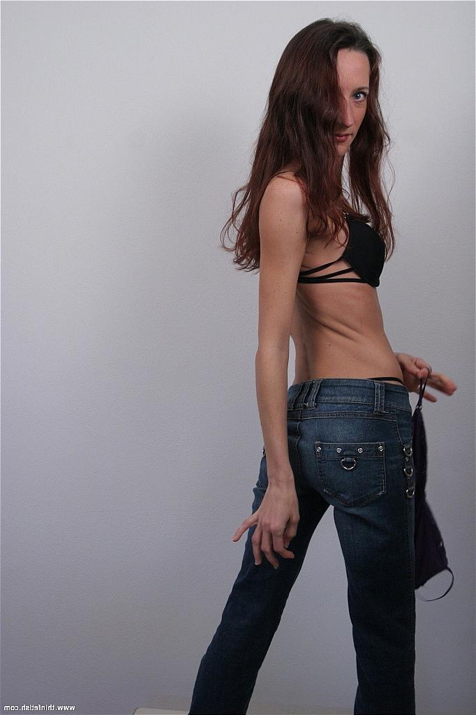 16P Skinny petite girl strips