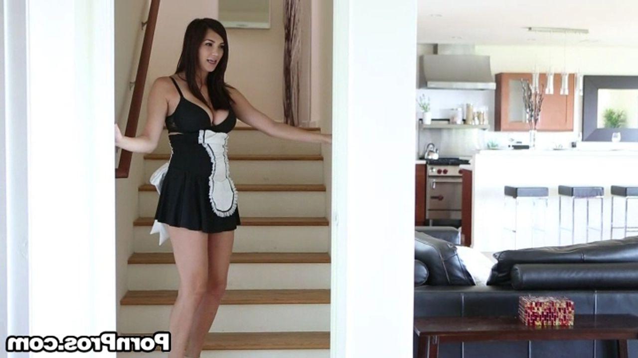 16P Busty beauty Holly Michaels the horny maid