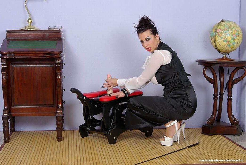 12P Naughty milf teacher Trinity on fuck machine