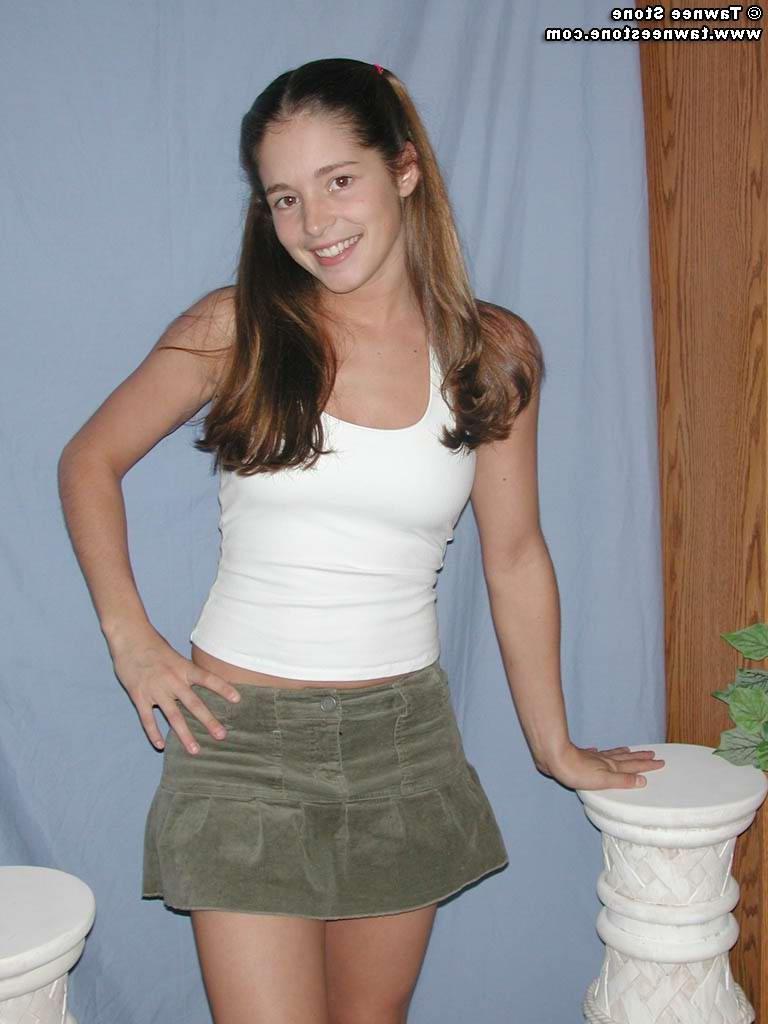 15P Tawnee Stone shows off her perky tits and her cute white panties
