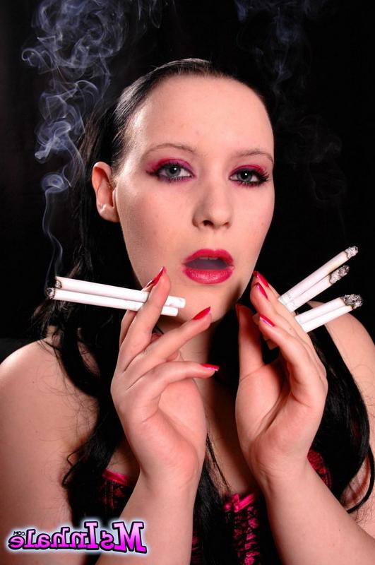 16P teen smoking many cigarettes at the same time