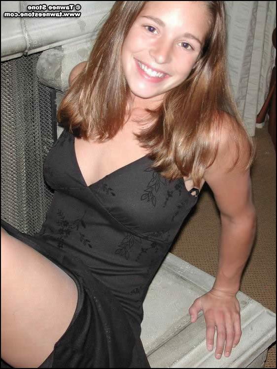 16P Brunette teen tawnee stone shows off her perky tits