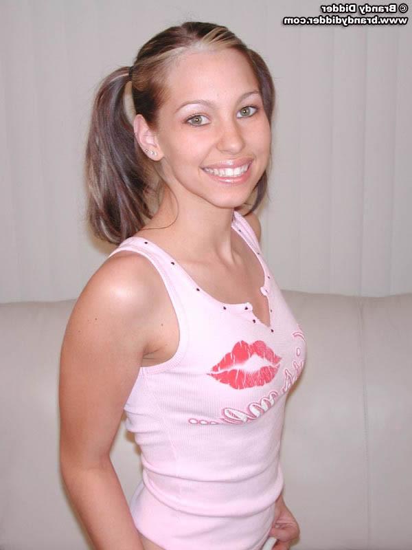 16P Pretty in pink teen shows off her perky tits