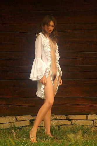 24P Brunette exposing perky nipples