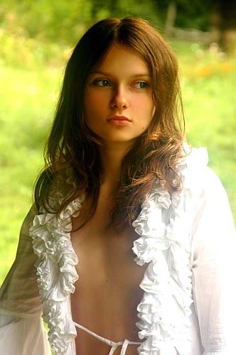 24P Brunette exposing perky nipples