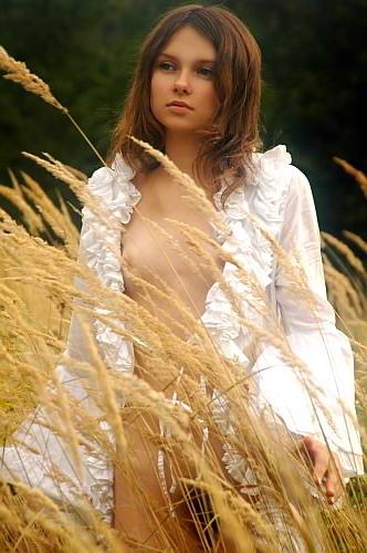 24P Brunette exposing perky nipples