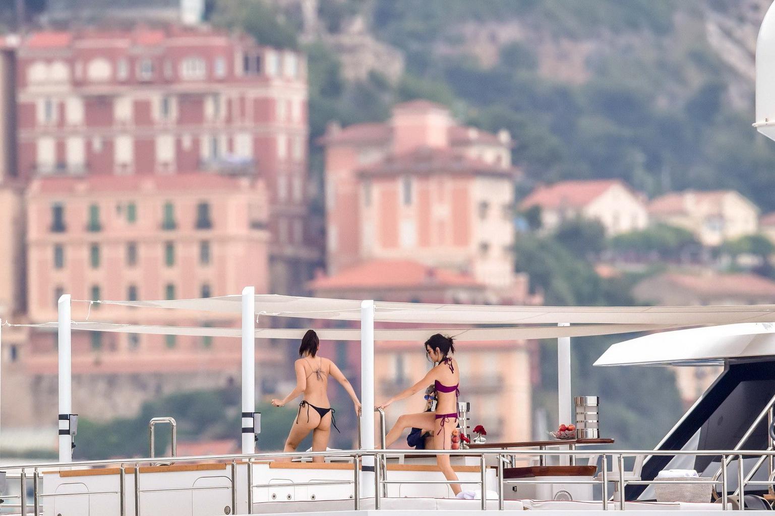 16P Kendall Jenner and Gigi Hadid caught in tiny bikini sets at the yacht in Monte C