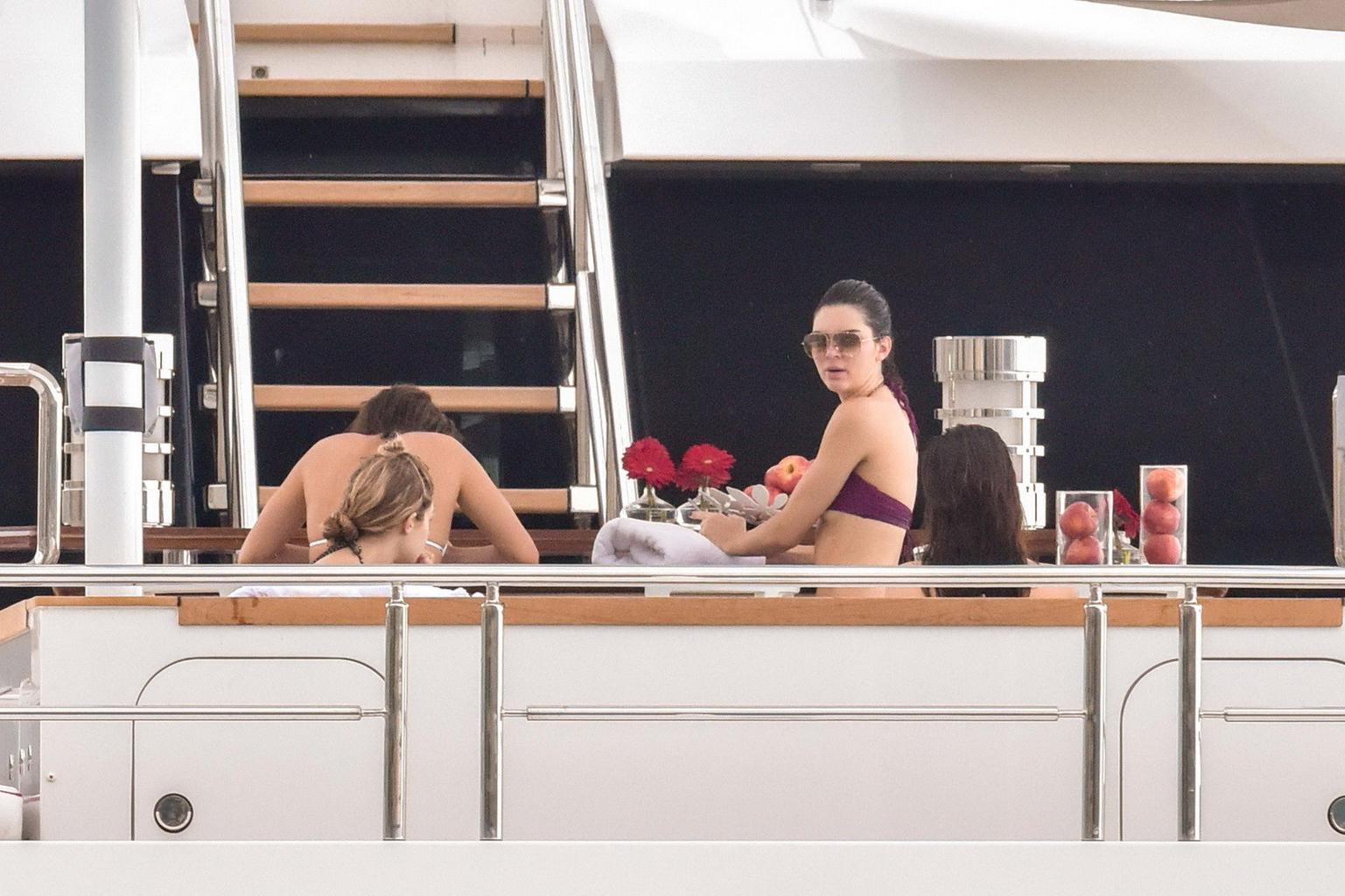 16P Kendall Jenner and Gigi Hadid caught in tiny bikini sets at the yacht in Monte C