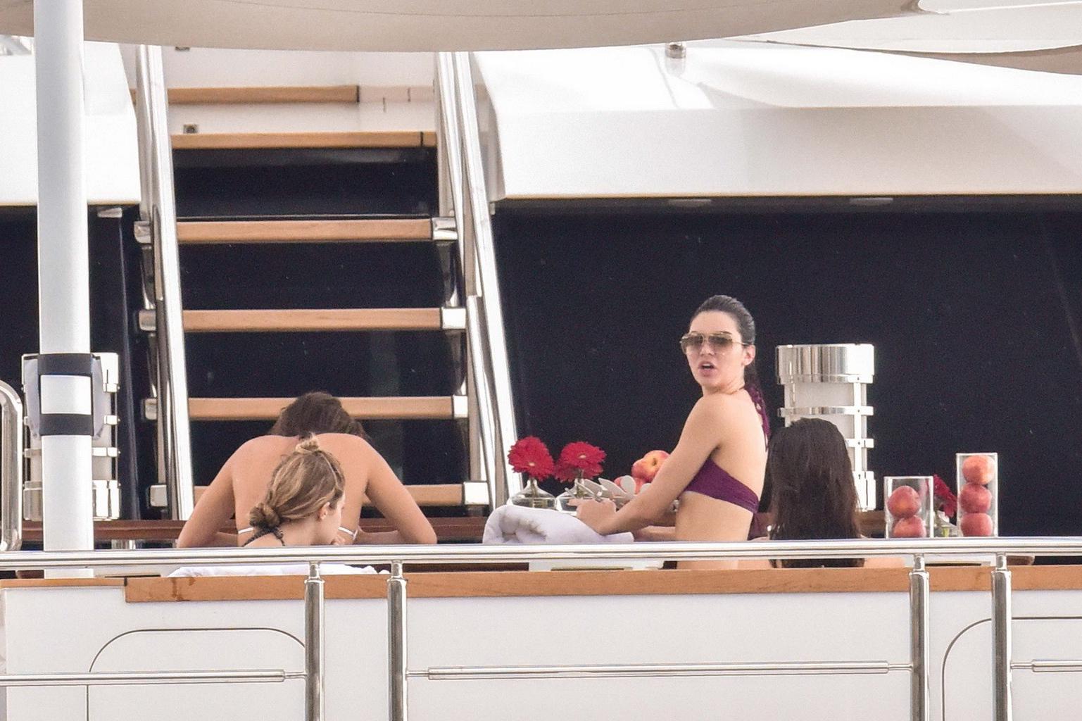 16P Kendall Jenner and Gigi Hadid caught in tiny bikini sets at the yacht in Monte C