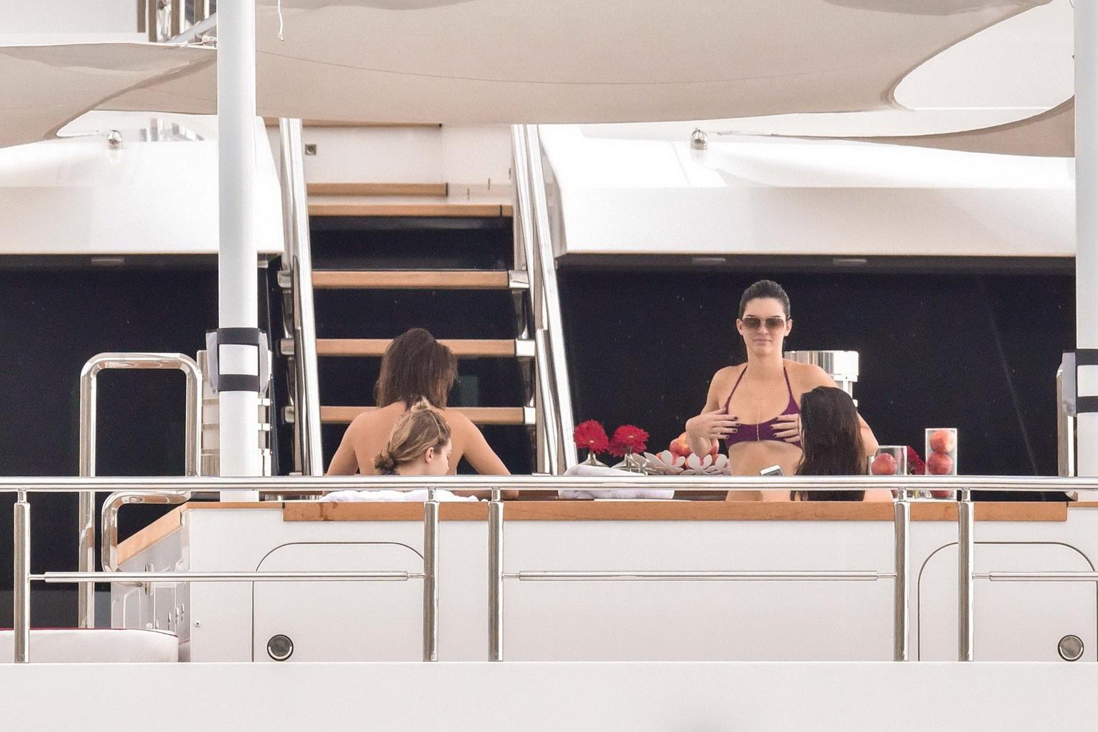16P Kendall Jenner and Gigi Hadid caught in tiny bikini sets at the yacht in Monte C