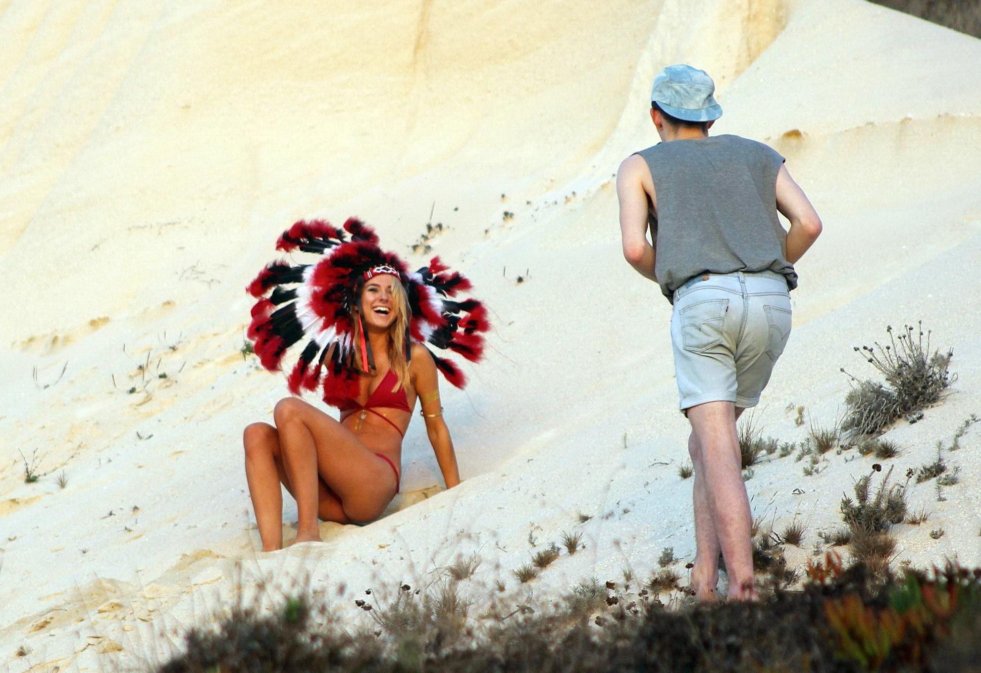 16P Kimberley Garner showing off her bikini body at the photoshoot in Southern Calif
