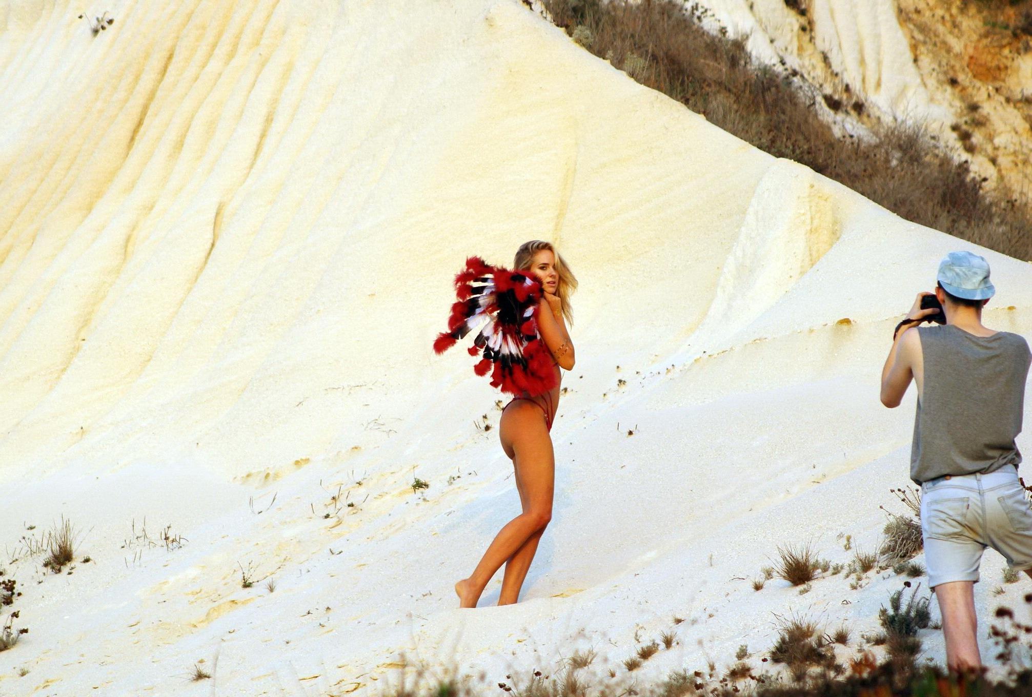 16P Kimberley Garner showing off her bikini body at the photoshoot in Southern Calif