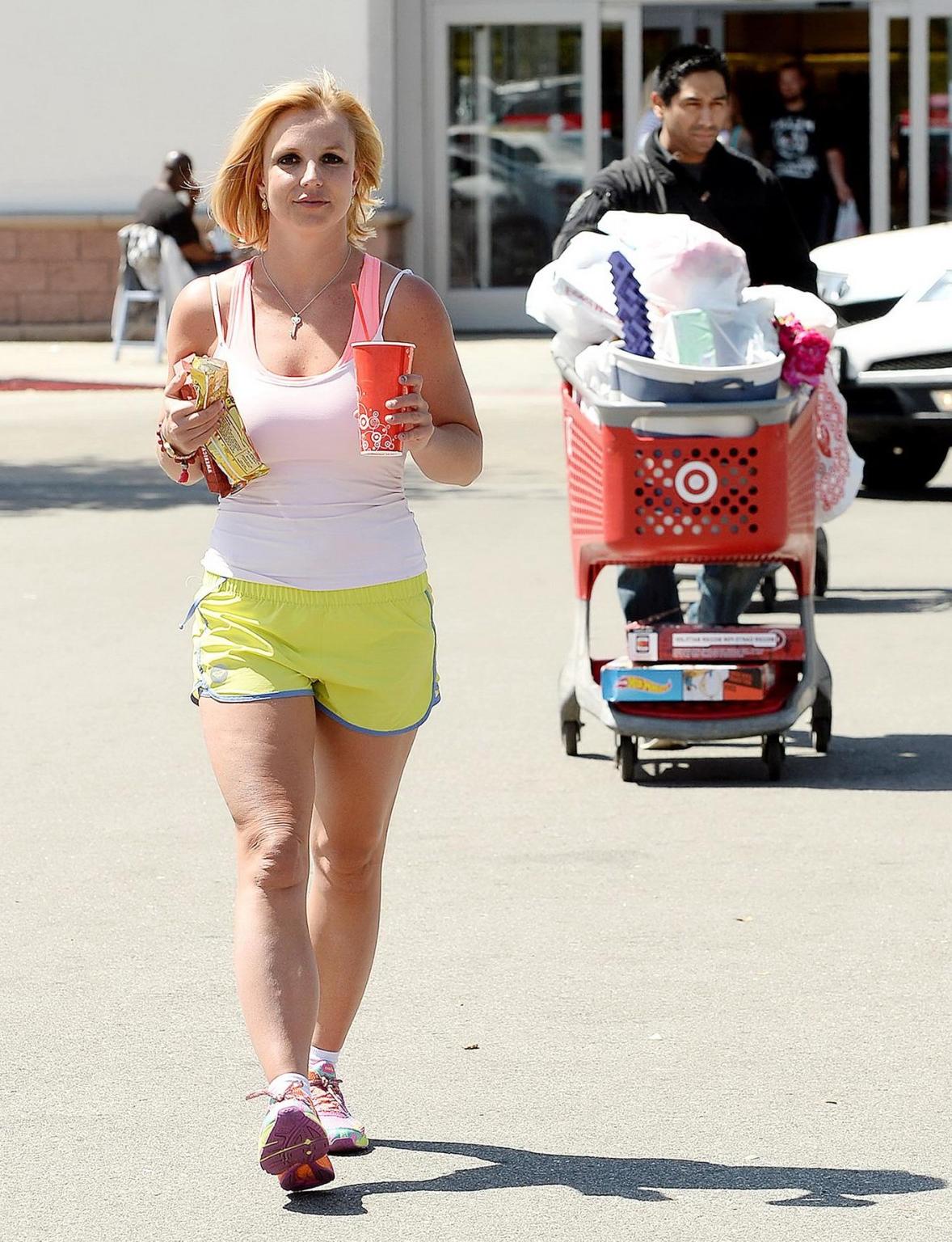16P Britney Spears wearing tight sports outfit out in Los Angeles