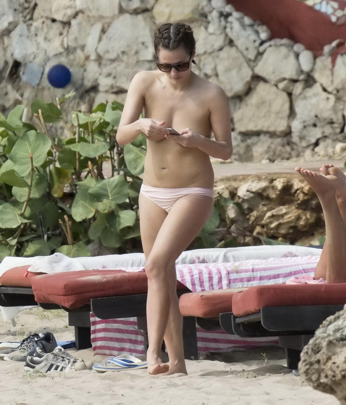 16P Caroline Flack caught topless at the beach in Jamaica