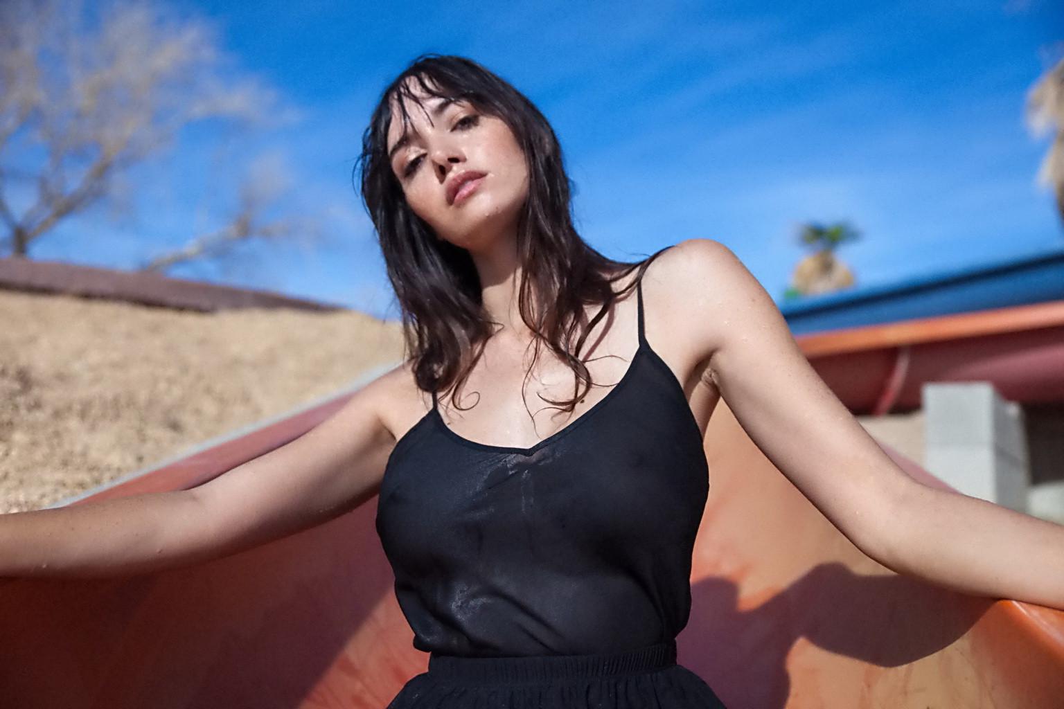 16P Sara Malakul Lane topless and seethrough lingerie photoshoot
