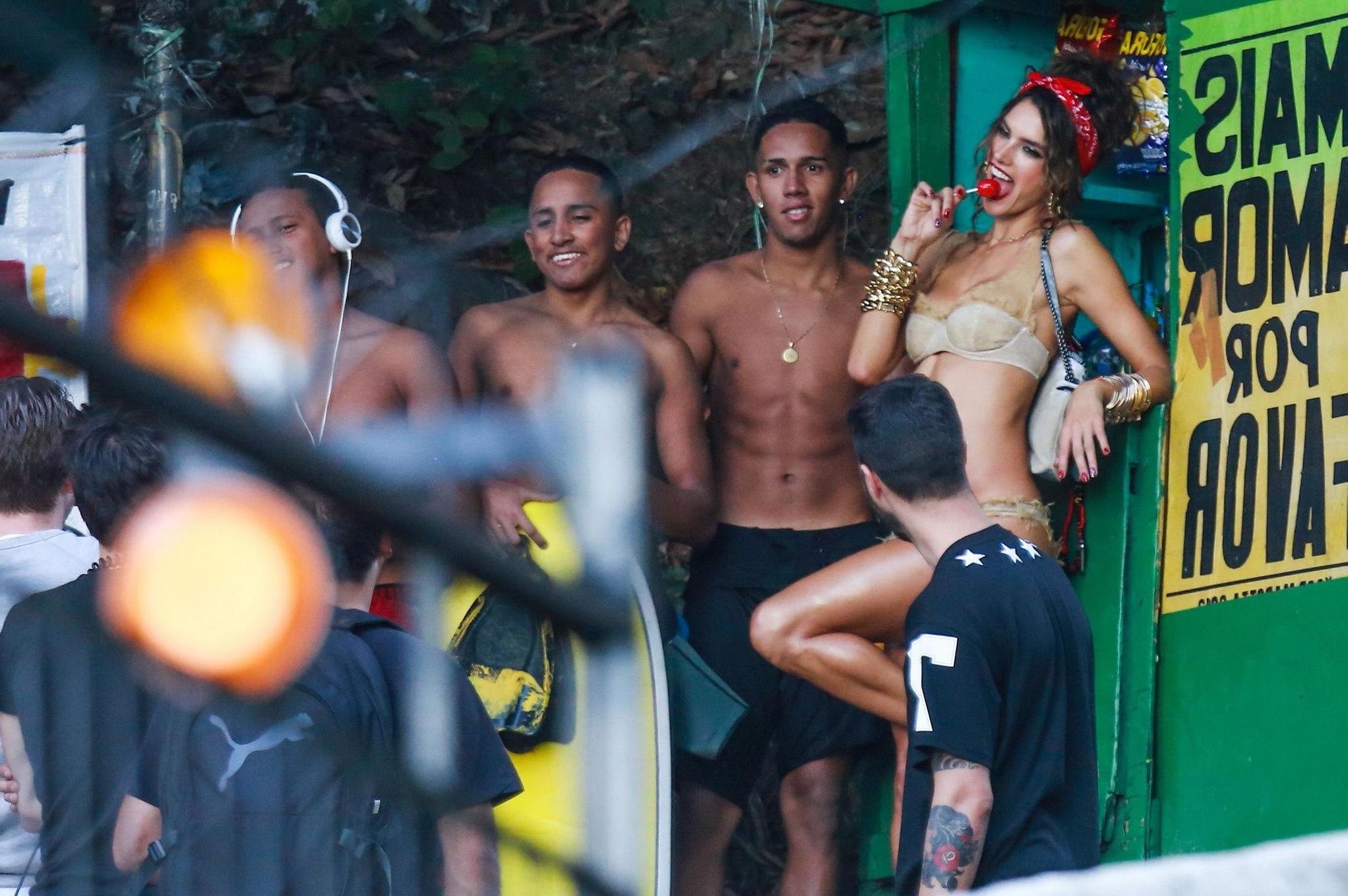14P Alessandra Ambrosio wearing lingerie on a photoshoot in Rio