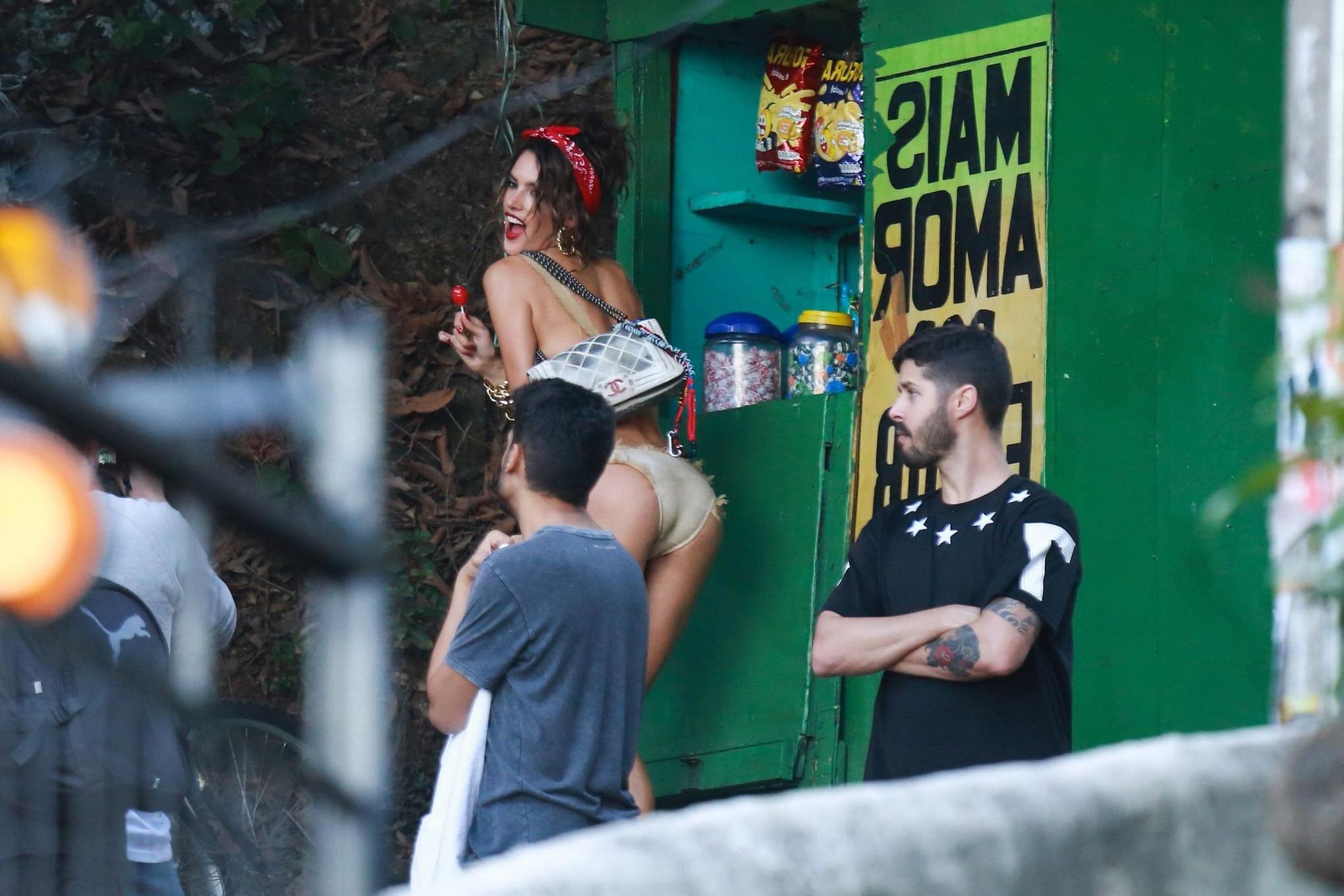 14P Alessandra Ambrosio wearing lingerie on a photoshoot in Rio