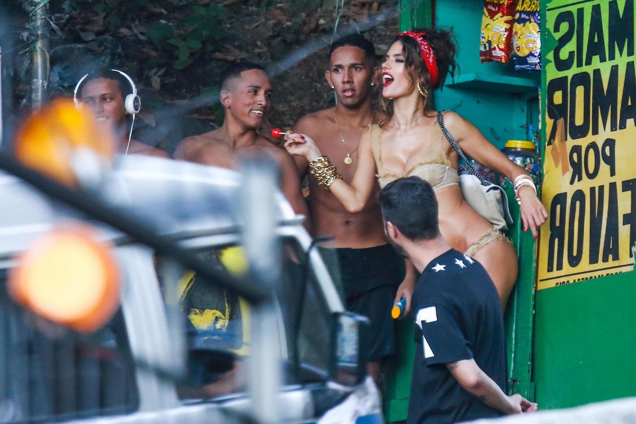 14P Alessandra Ambrosio wearing lingerie on a photoshoot in Rio