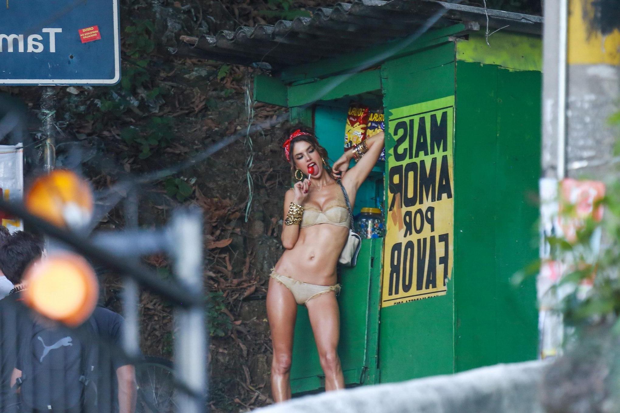 14P Alessandra Ambrosio wearing lingerie on a photoshoot in Rio