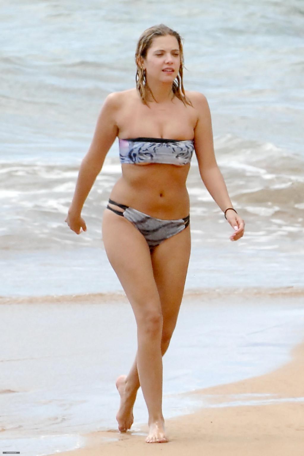 16P Ashley Benson caught topless at the beach in Hawaii
