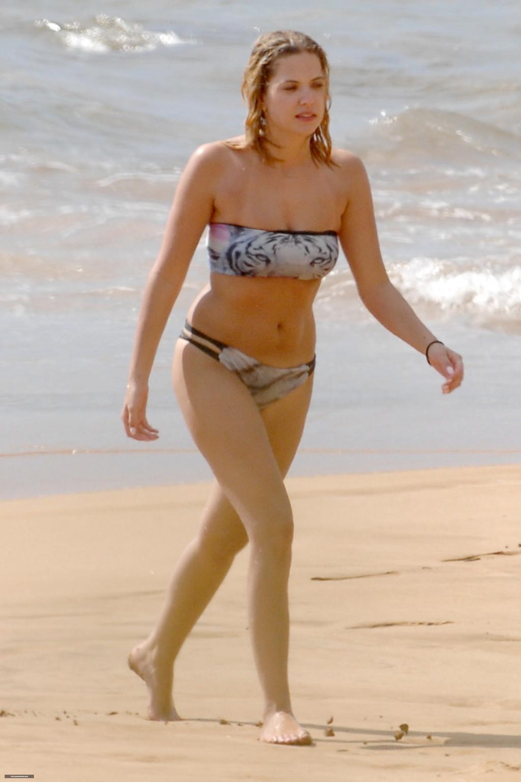 16P Ashley Benson caught topless at the beach in Hawaii