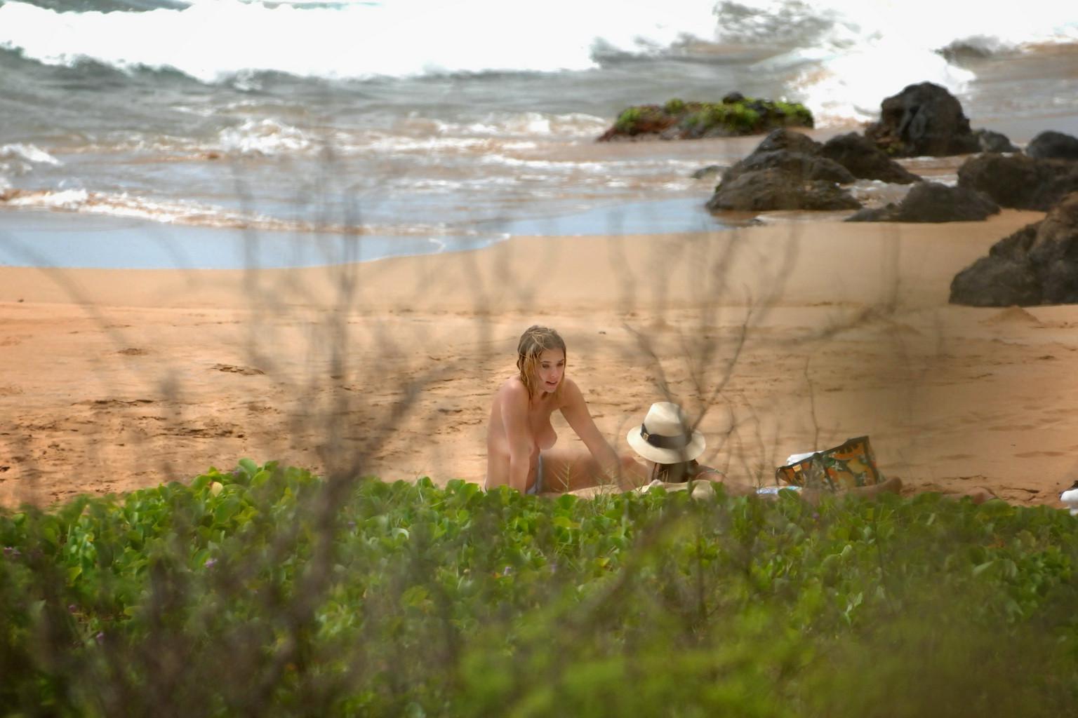 16P Ashley Benson caught topless at the beach in Hawaii