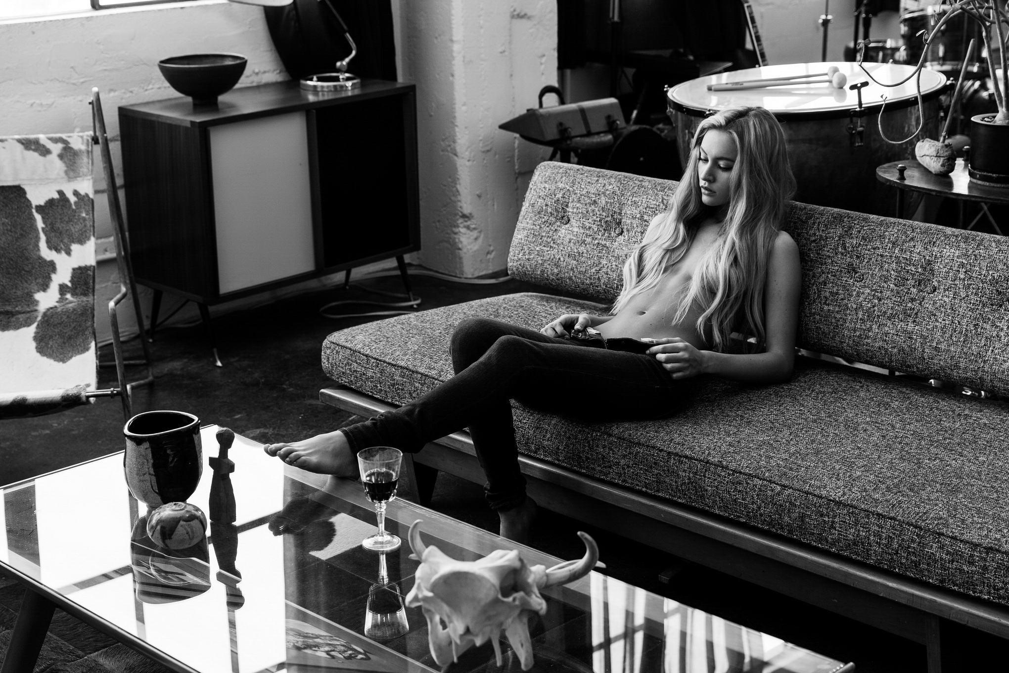 16P Bryana Holly fully nude but covered in DSTLD Jeans photoshoot