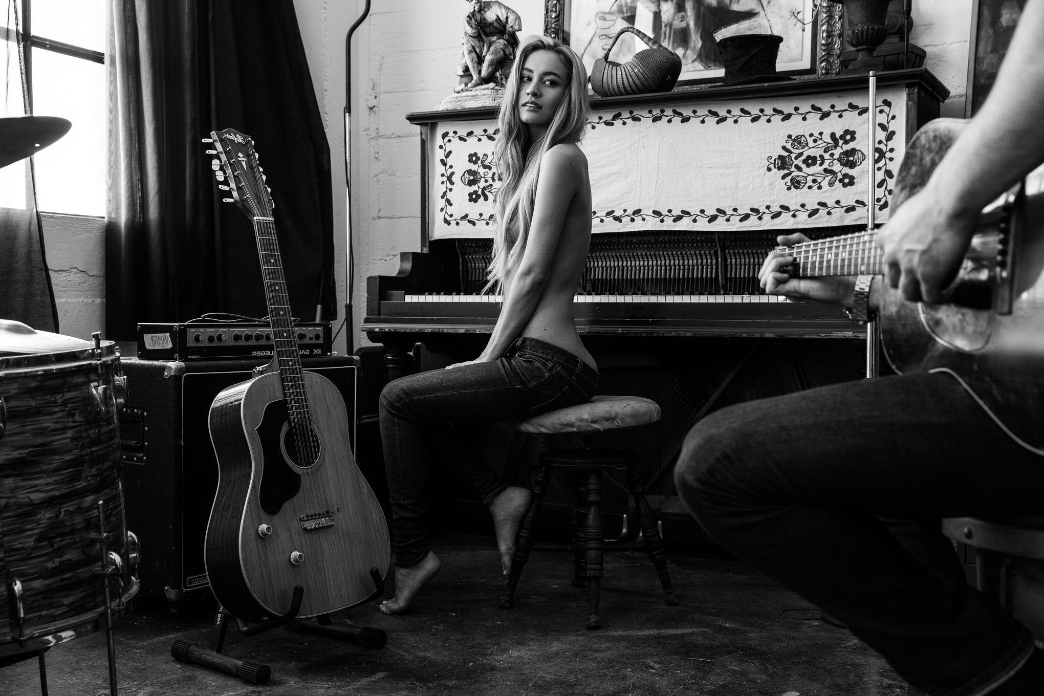 16P Bryana Holly fully nude but covered in DSTLD Jeans photoshoot
