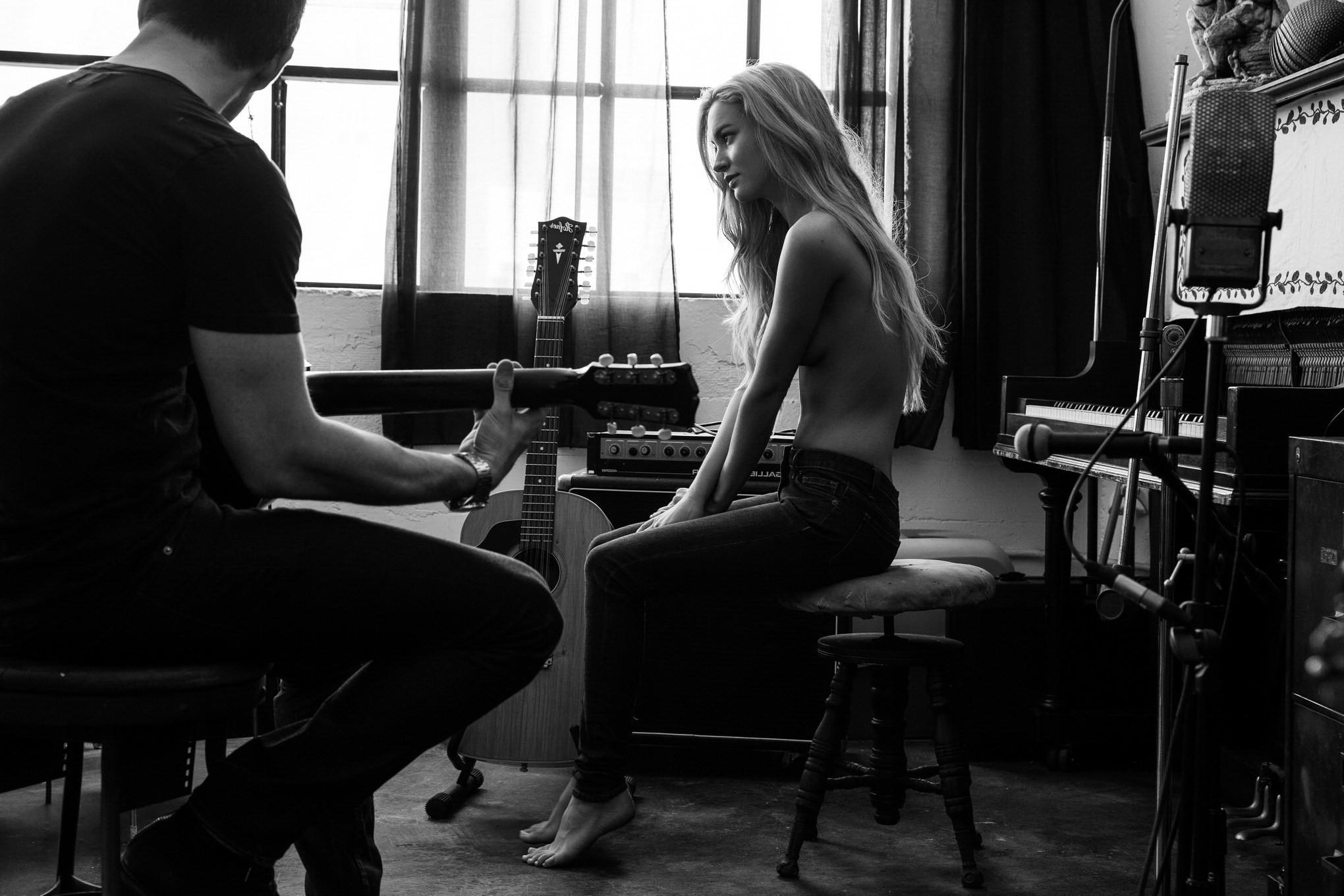 16P Bryana Holly fully nude but covered in DSTLD Jeans photoshoot
