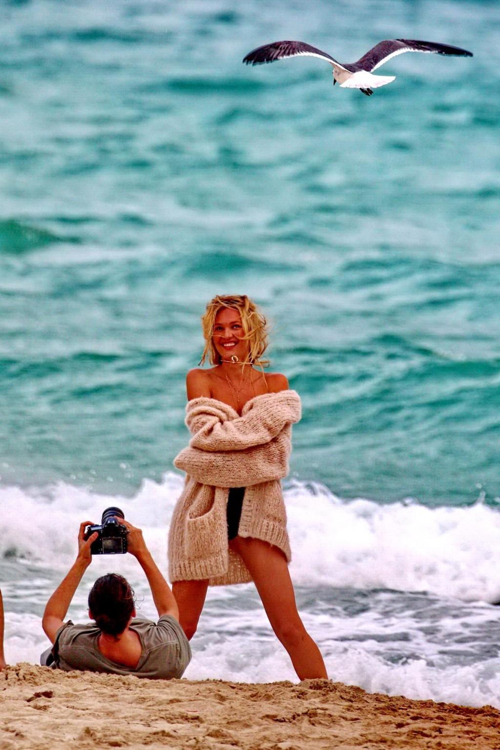 16P Candice Swanepoel at the Victoria's Secret beach photoshoot in Miami