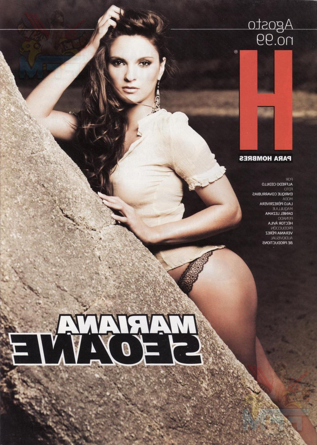 16P Mariana Seoane showing off her boobs and ass in H para Hombres Mexico photoshoot