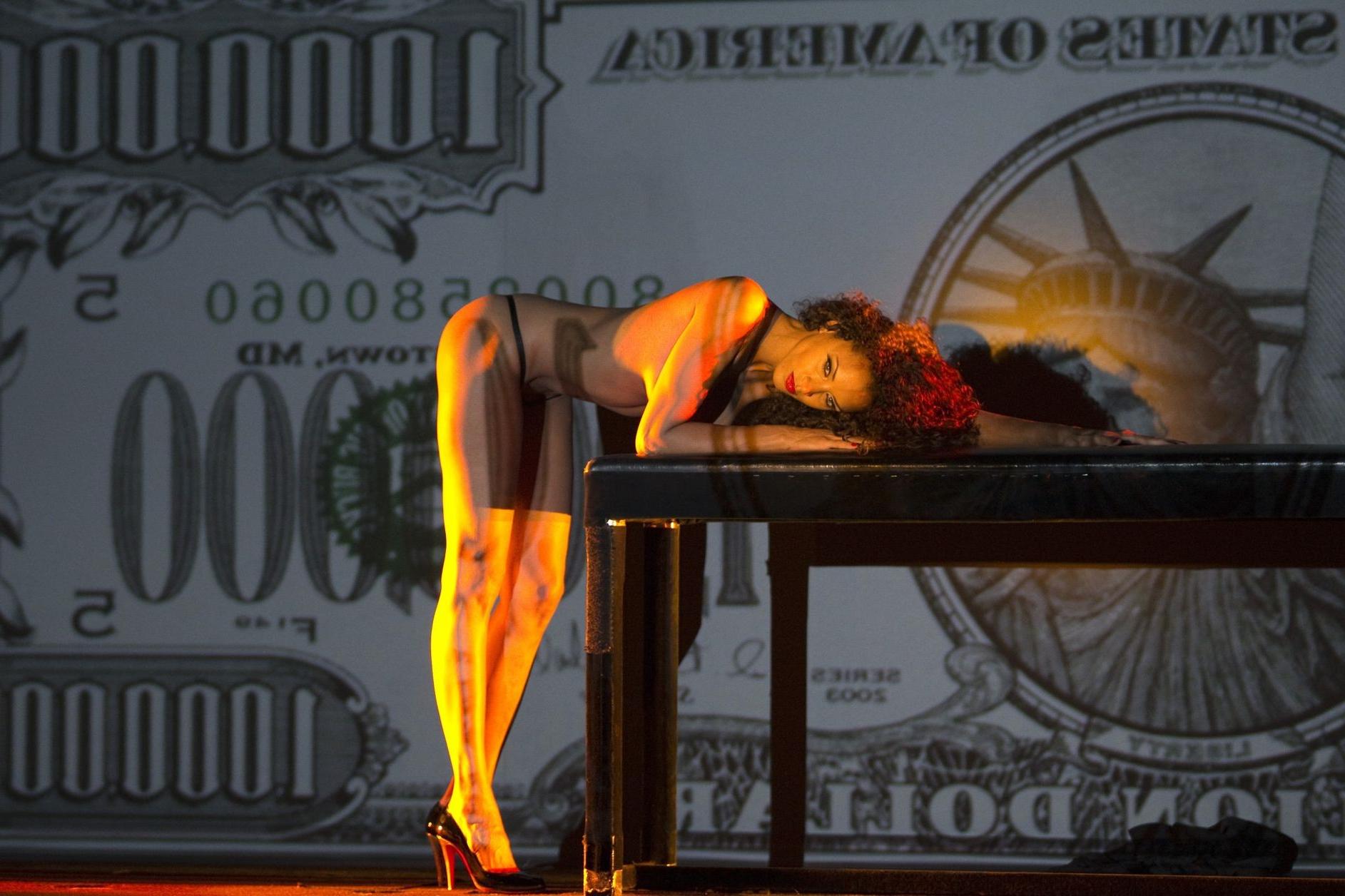 16P Noemie Lenoir performing topless in her show at the Crazy Horse Paris
