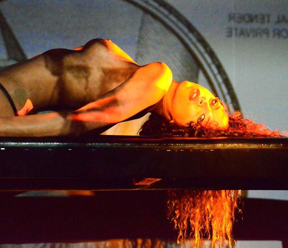16P Noemie Lenoir performing topless in her show at the Crazy Horse Paris