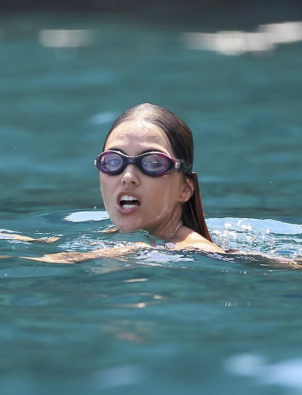 16P Helen Lindes showing off her bikini body on a yacht in Ibiza