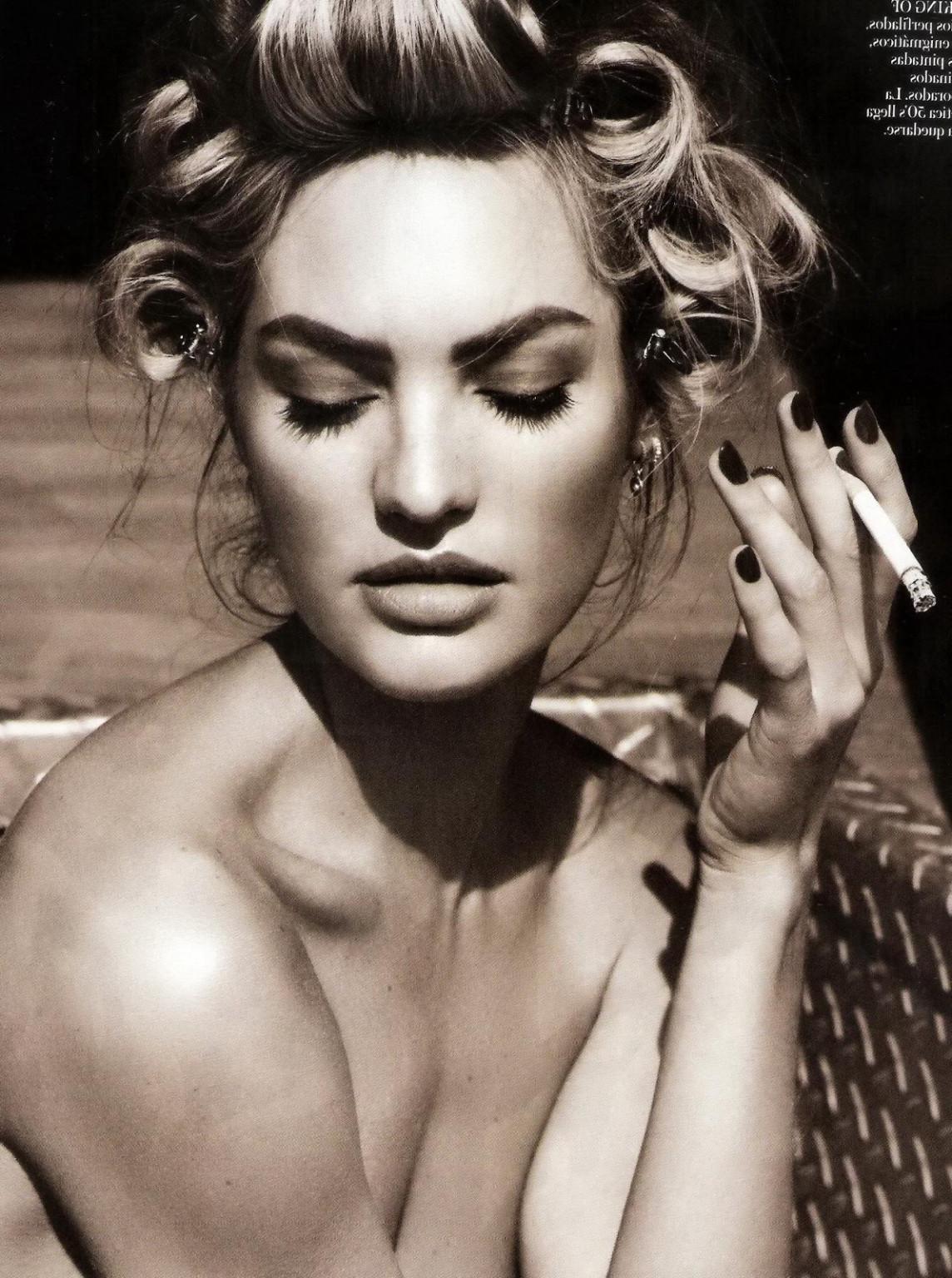 16P Candice Swanepoel topless but hiding her boobs in April 2013 issue of Spanish Vo