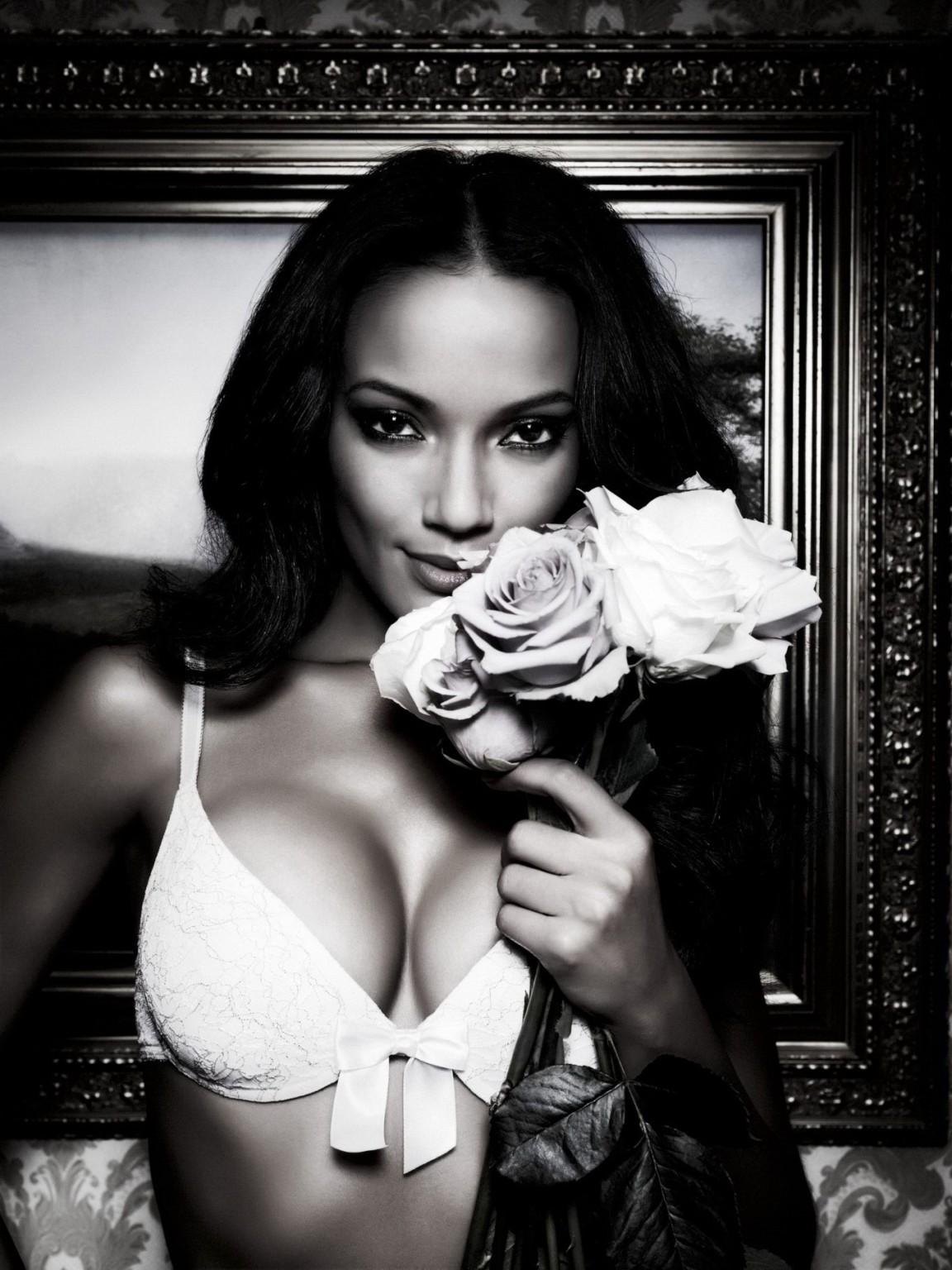 10P Selita Ebanks showing off her curvy body at new Manor lingerie photoshoot
