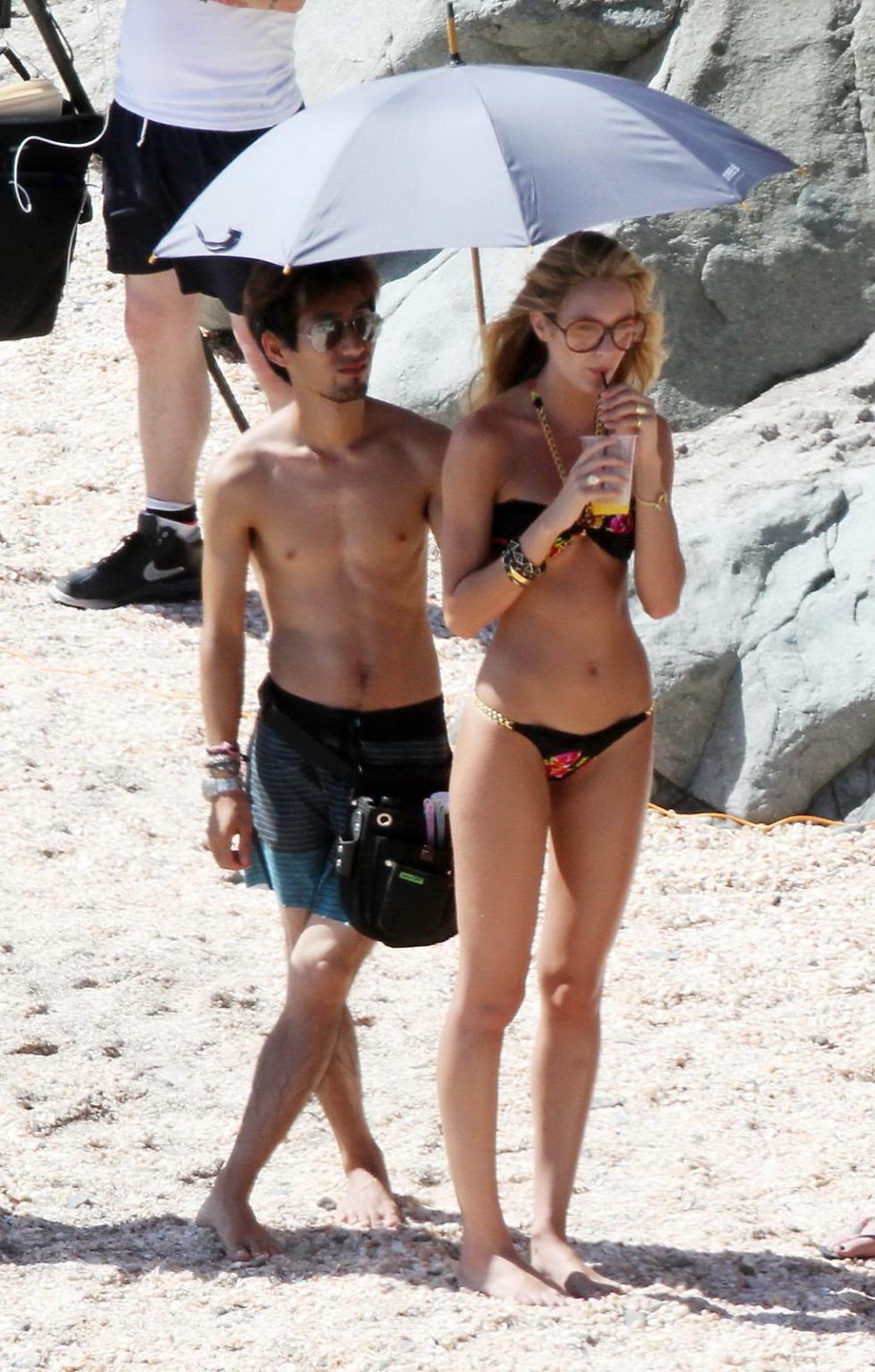 10P Candice Swanepoel caught topless while changing at the bikini photoshoot in St. 
