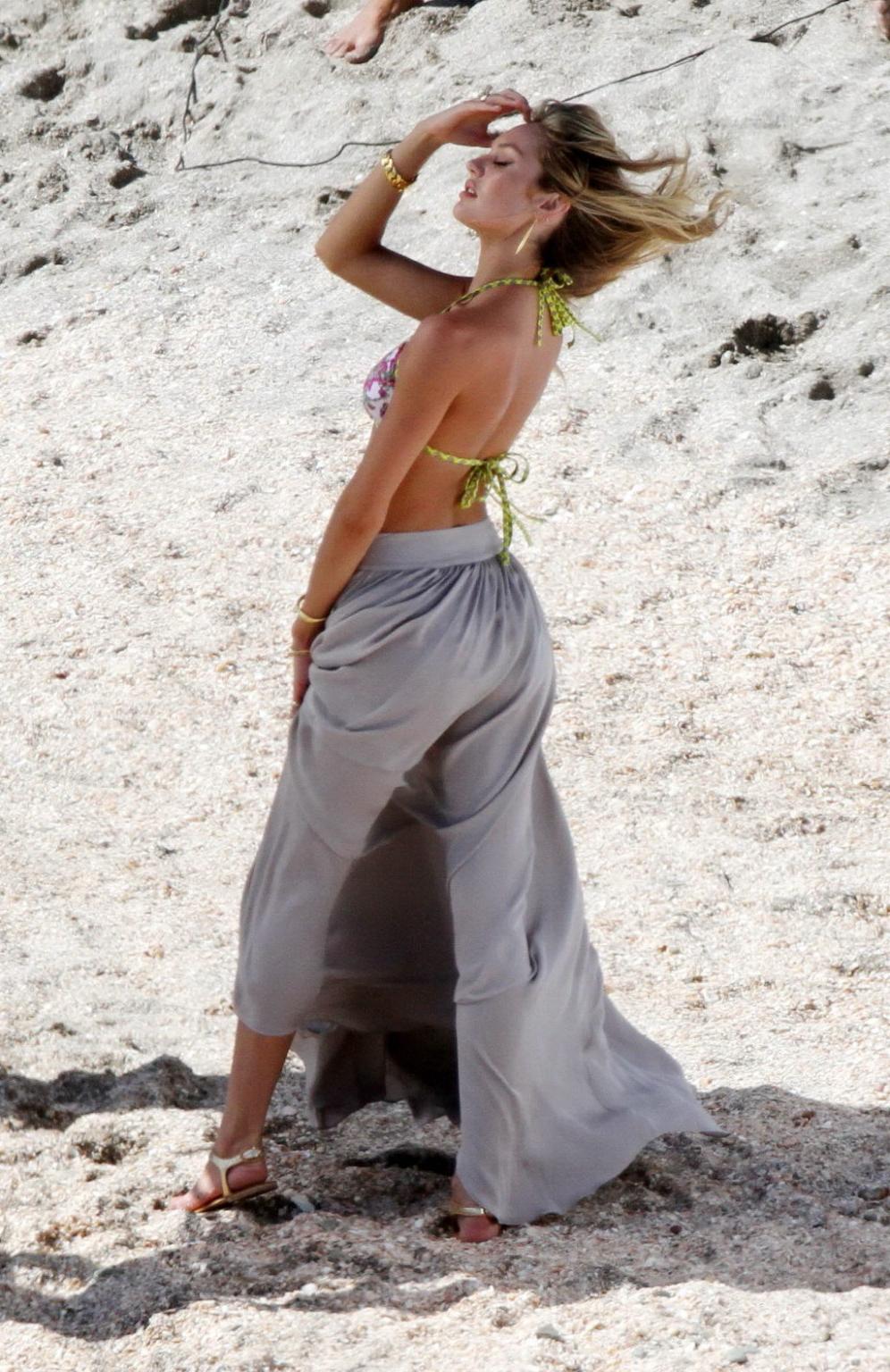 10P Candice Swanepoel caught topless while changing at the bikini photoshoot in St. 